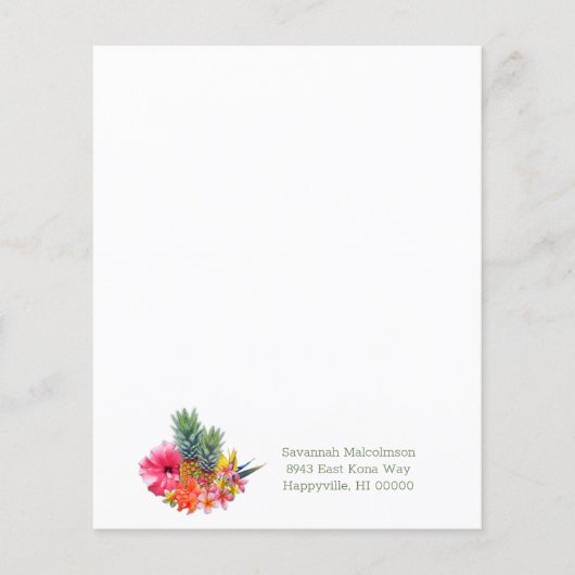 Hawaiian Collection Blume Ananas Flyer (Vorne)