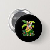 Hawaiian Corgi Dog & amp; Ananas Ukulele Summer Button (Vorne & Hinten)