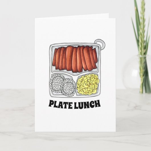 Hawaiian Cuisine Plunch Rice Makaroni Salad Karte (Vorderseite)