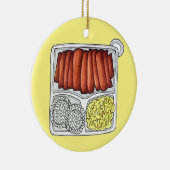 Hawaiian Cuisine Plunch Rice Makaroni Salad Keramik Ornament (Rechts)