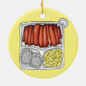 Hawaiian Cuisine Plunch Rice Makaroni Salad Keramik Ornament (Hinten)