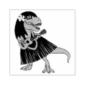 Hawaiian Dinosaur Ukulele Gummistempel (Prägung)