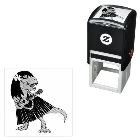 Hawaiian Dinosaur Ukulele Permastempel (Beispiel)