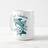 Hawaiian Dolphin Flippin' fabelhaft Aquamarin Kaffeetasse (Vorderseite Links)