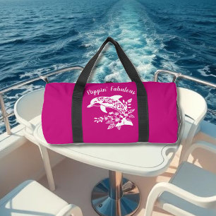 Hawaiian Dolphin Flippin' fabelhaftes Rosa Duffle Bag