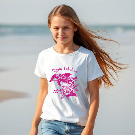 Hawaiian Dolphin Flippin’ fabelhaftes Rosa T-Shirt