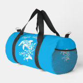 Hawaiian Dolphin Flippin' Fabulous Blue Duffle Bag (Rechte Ecke)