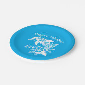 Hawaiian Dolphin Flippin' Fabulous Blue Pappteller (Schrägansicht)
