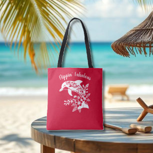 Hawaiian Dolphin-Flippin' Fabulous-Cherry Red Tasche