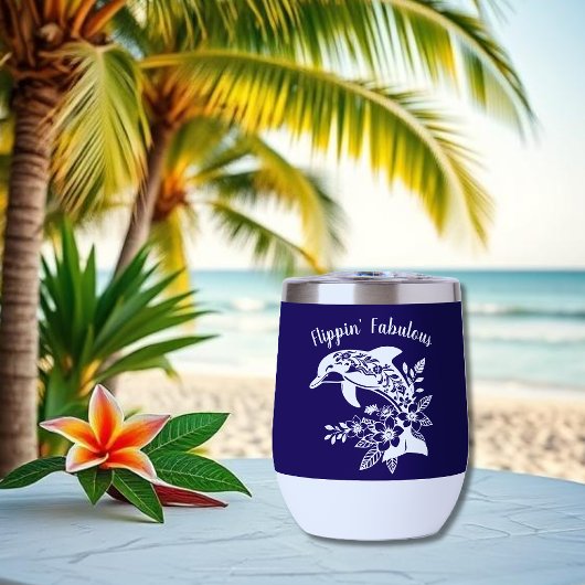 Hawaiian Dolphin - Flippin' Fabulous-Dark Blue
