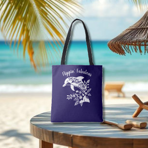 Hawaiian Dolphin-Flippin' Fabulous-Dark Blue Tasche