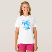 Hawaiian Dolphin Flippin’ Fabulous Light Blue T-Shirt (Vorne ganz)