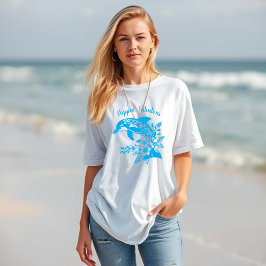 Hawaiian Dolphin Flippin’ Fabulous Light Blue T-Shirt