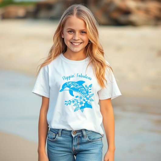 Hawaiian Dolphin Flippin’ Fabulous Light Blue T-Shirt