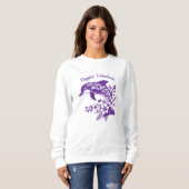 Hawaiian Dolphin Flippin’ fantastisches Lila Sweatshirt (Vorne ganz)