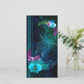 Hawaiian Dreams Tall Note Card Dankeskarte (Stehend Vorderseite)