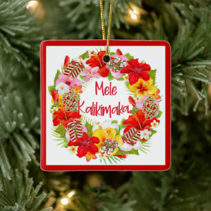 Hawaiian Dreh Flop Wreath Ornament