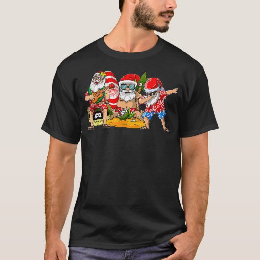 Hawaiian drei Gnomes Weihnachten im Juli Sommer Va T-Shirt (Vorderseite)