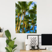 Hawaiian Exotic Beach Palm Trees Poster (Heimbüro)
