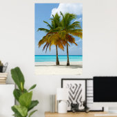Hawaiian Exotic Beach Palm Trees Poster (Heimbüro)