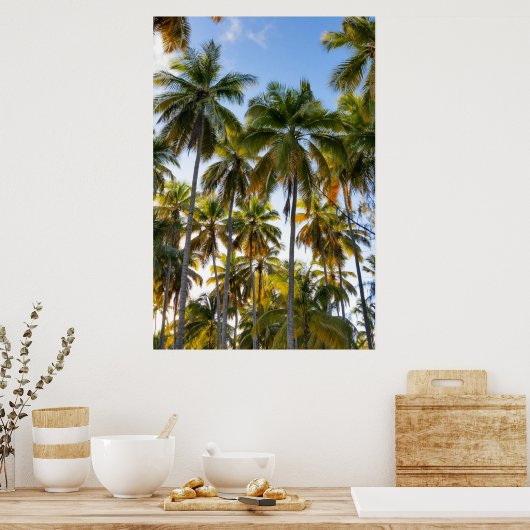 Hawaiian Exotic Beach Palm Trees Poster (Küche)