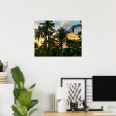 Hawaiian Exotic Beach Palm Trees Poster (Heimbüro)