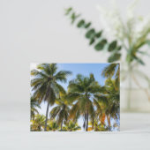 Hawaiian Exotic Beach Palm Trees Postkarte (Stehend Vorderseite)