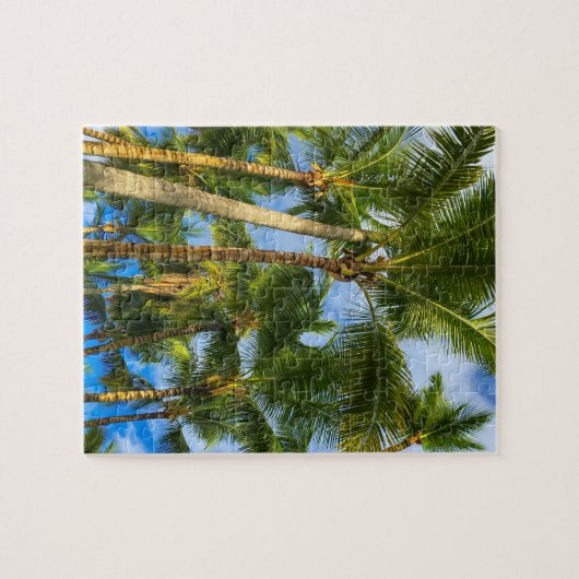 Hawaiian Exotic Beach Palm Trees & Sky Puzzle (Horizontal)