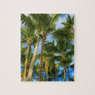 Hawaiian Exotic Beach Palm Trees & Sky Puzzle