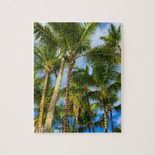 Hawaiian Exotic Beach Palm Trees & Sky Puzzle (Vertikal)