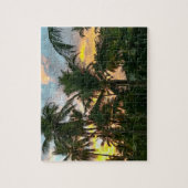 Hawaiian Exotic Beach Palm Trees Sunset Puzzle (Vertikal)