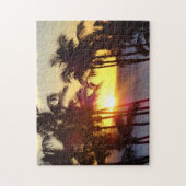 Hawaiian Exotic Beach Palm Trees Sunset Puzzle (Vertikal)