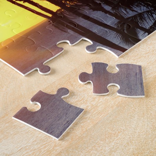 Hawaiian Exotic Beach Palm Trees Sunset Puzzle (Seite)