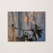 Hawaiian Exotic Beach Palmen & Sunrise Puzzle (Horizontal)