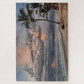 Hawaiian Exotic Beach Palmen & Sunrise Puzzle (Vertikal)
