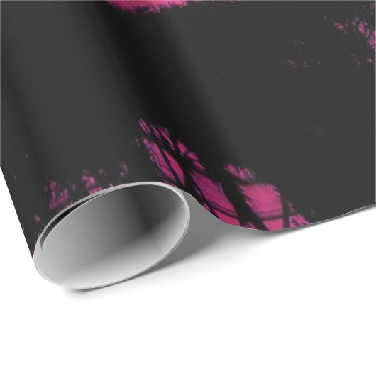 Hawaiian Exotic Palm Tree Silhouette Geschenkpapier (Rolleneckpunkt)