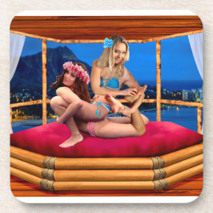 HAWAIIAN FANTASY WRESTLING GETRÄNKEUNTERSETZER