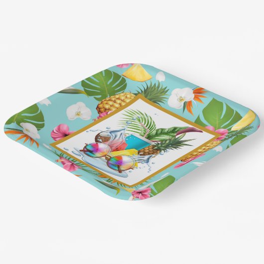 Hawaiian Feast  Pappteller (Gewinkelt)