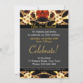 Hawaiian Fire Art Celebration Geburtstag Einladung (Rückseite)