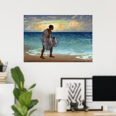 Hawaiian Fisherman - Charles William Bartlett Poster (Heimbüro)