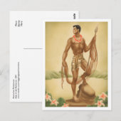 Hawaiian Fisherman Postkarte (Vorne/Hinten)