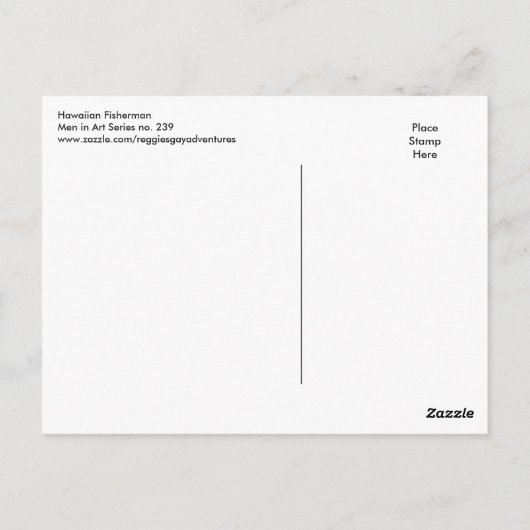 Hawaiian Fisherman Postkarte (Rückseite)