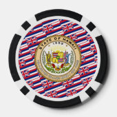 Hawaiian Flag & Seal, Flag of Hawaii Pokerchips (Rückseite)
