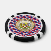 Hawaiian Flag & Seal, Flag of Hawaii Pokerchips (Einzeln)