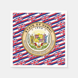 Hawaiian Flag & Seal, Flag of Hawaii Serviette