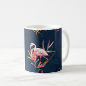 Hawaiian Flamingo: Tropisches Vintages Kunstwerk Kaffeetasse (VorderseiteRechts)