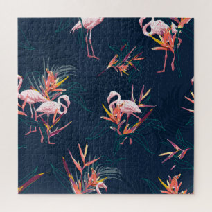 Hawaiian Flamingo: Tropisches Vintages Kunstwerk Puzzle