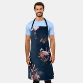 Hawaiian Flamingo: Tropisches Vintages Kunstwerk Schürze (Getragen)