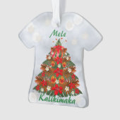 Hawaiian Floral Christmas Tree Shirt Ornament (Vorderseite)
