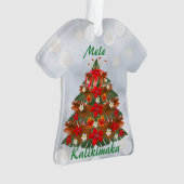 Hawaiian Floral Christmas Tree Shirt Ornament (Vorderseite)